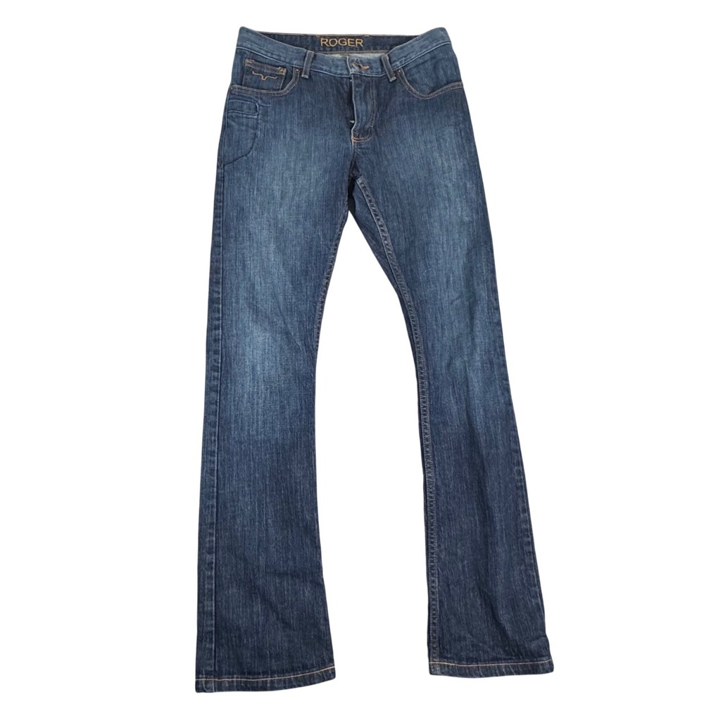 Kimes Ranch Roger Mens Straight Leg Jeans Dark Wash Made in USA 29x32